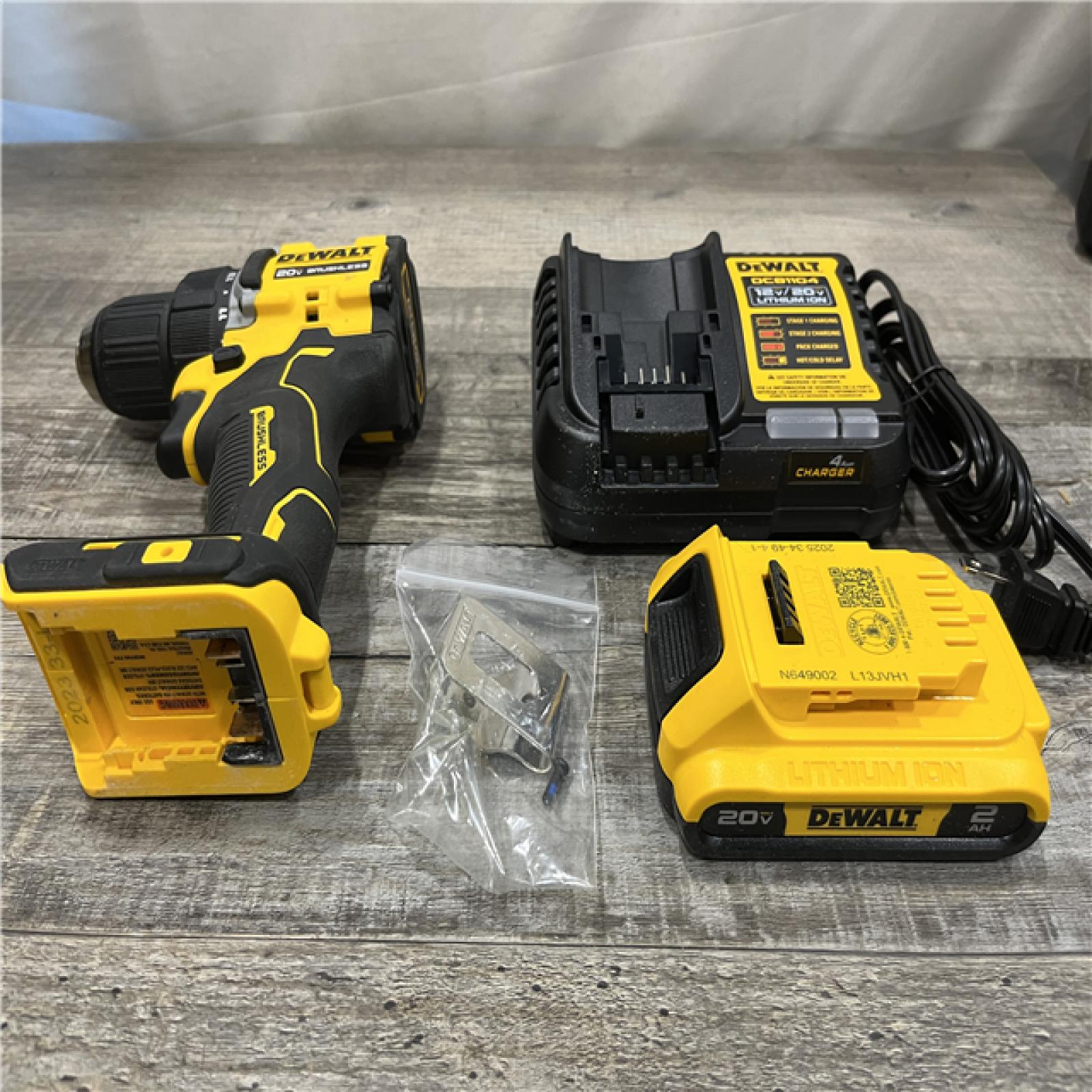 AS-IS DEWALT Atomic 20V Lithium-Ion Cordless Compact 1/2 in. Drill/Driver Kit