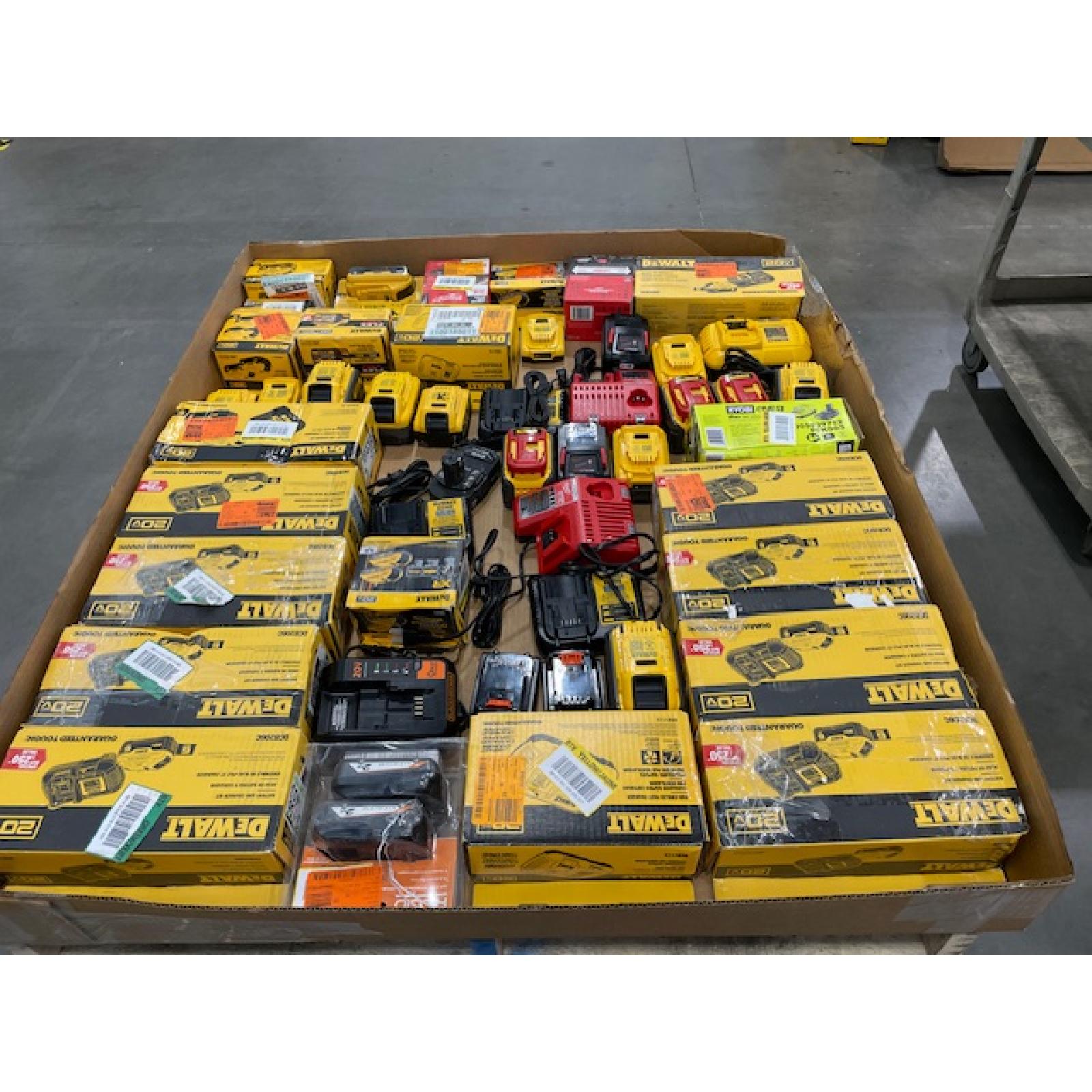DALLAS LOCATION - AS-IS BATTERY AND CHARGERS PALLET