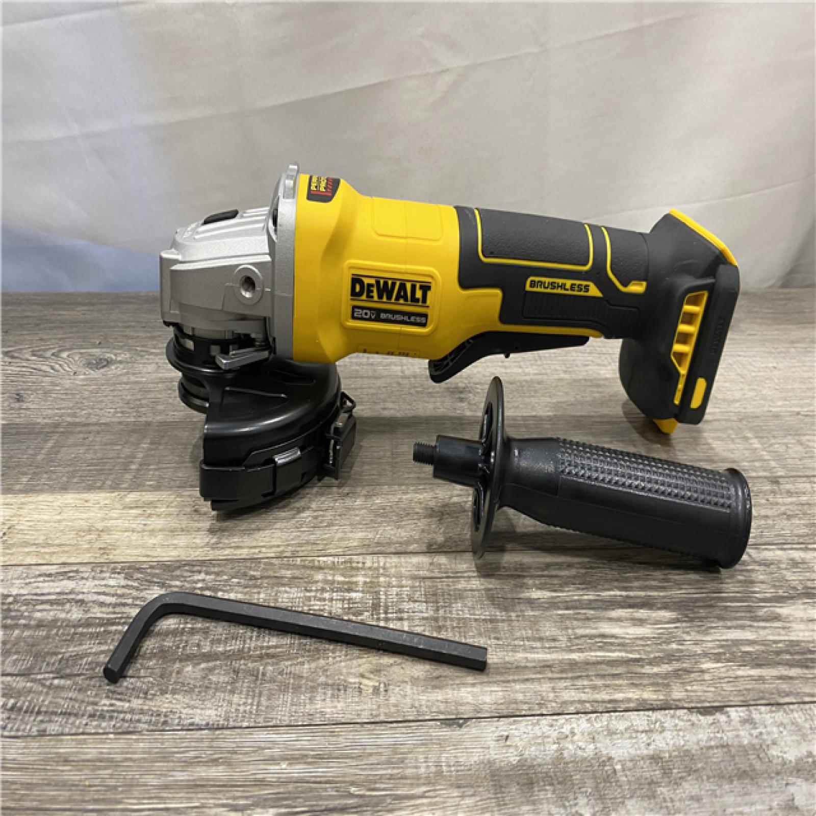 AS-IS DEWALT 20V MAX Cordless Brushless 4-1/2 in. Angle Grinder with Paddle Switch (Tool Only)