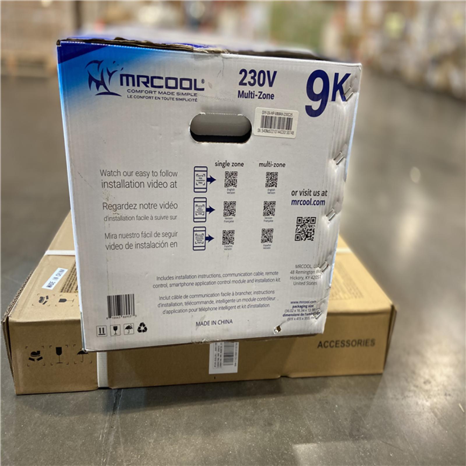 DALLAS LOCATION - MRCOOL 9000 BTU 0.75-Ton Wall Mount Mini Split Air Handler with 25 ft. DIY Pro Comm. Cable, Remote and Smart Control 208/230V