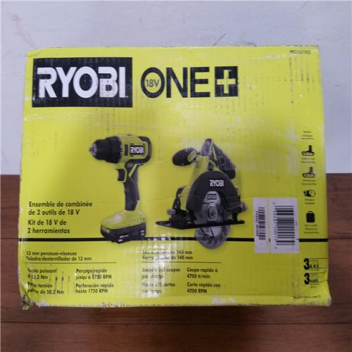California NEW Ryobi One+ 18V 2-Tool Combo Kit  Includes (2) Batteries & Charger