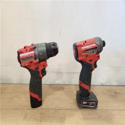 AS-IS- Milwaukee 12V Brushless Hammer Drill and Impact Driver Combo Kit
