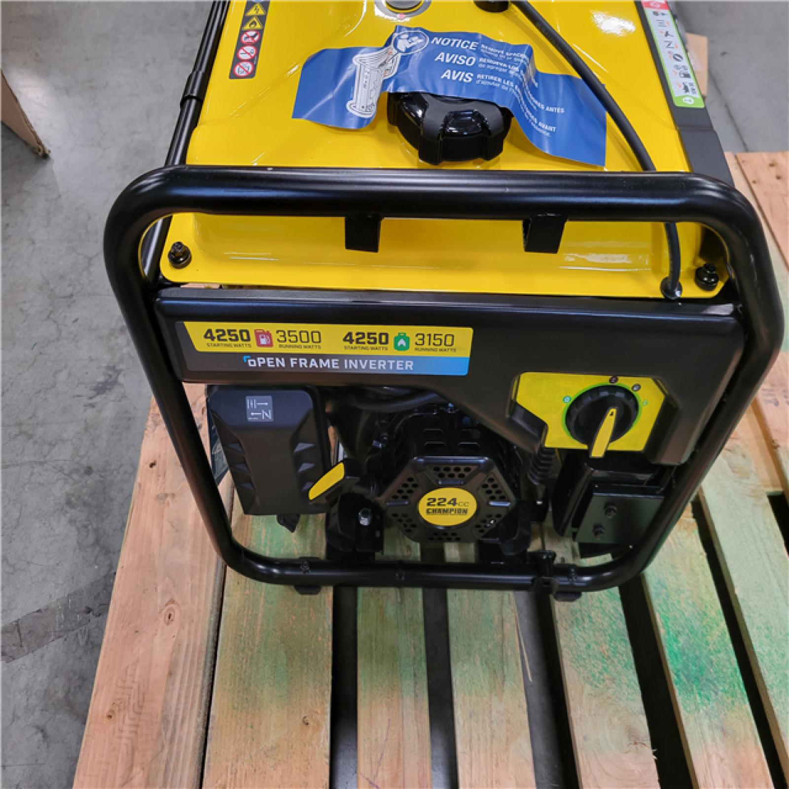 CALIFORNIA NEW CHAMPION OPEN FRAME 4 250 STARTING WATT 3 500 RUNNING WATT INVERTER GENERATOR