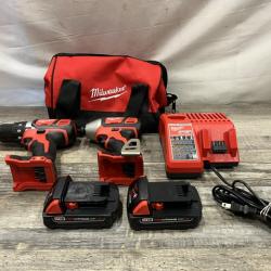 AS-IS Milwaukee 18V Lithium-Ion Cordless Drill Driver/Impact Driver Combo Kit