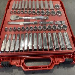 AS-IS - Milwaukee 3/8 in. Drive SAE/Metric Ratchet and Socket Mechanics Tool Set (56-Piece)