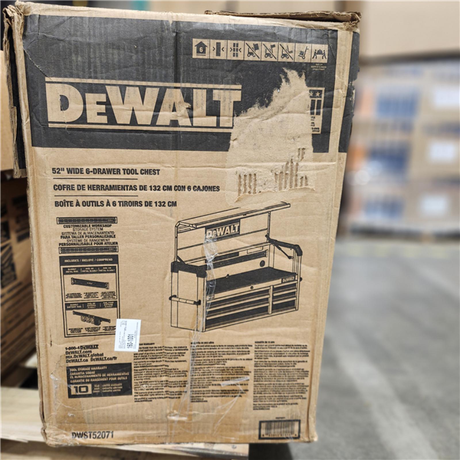 Dallas Location - As-Is  52 in. W x 19 in. D 6-Drawer Top Tool Chest