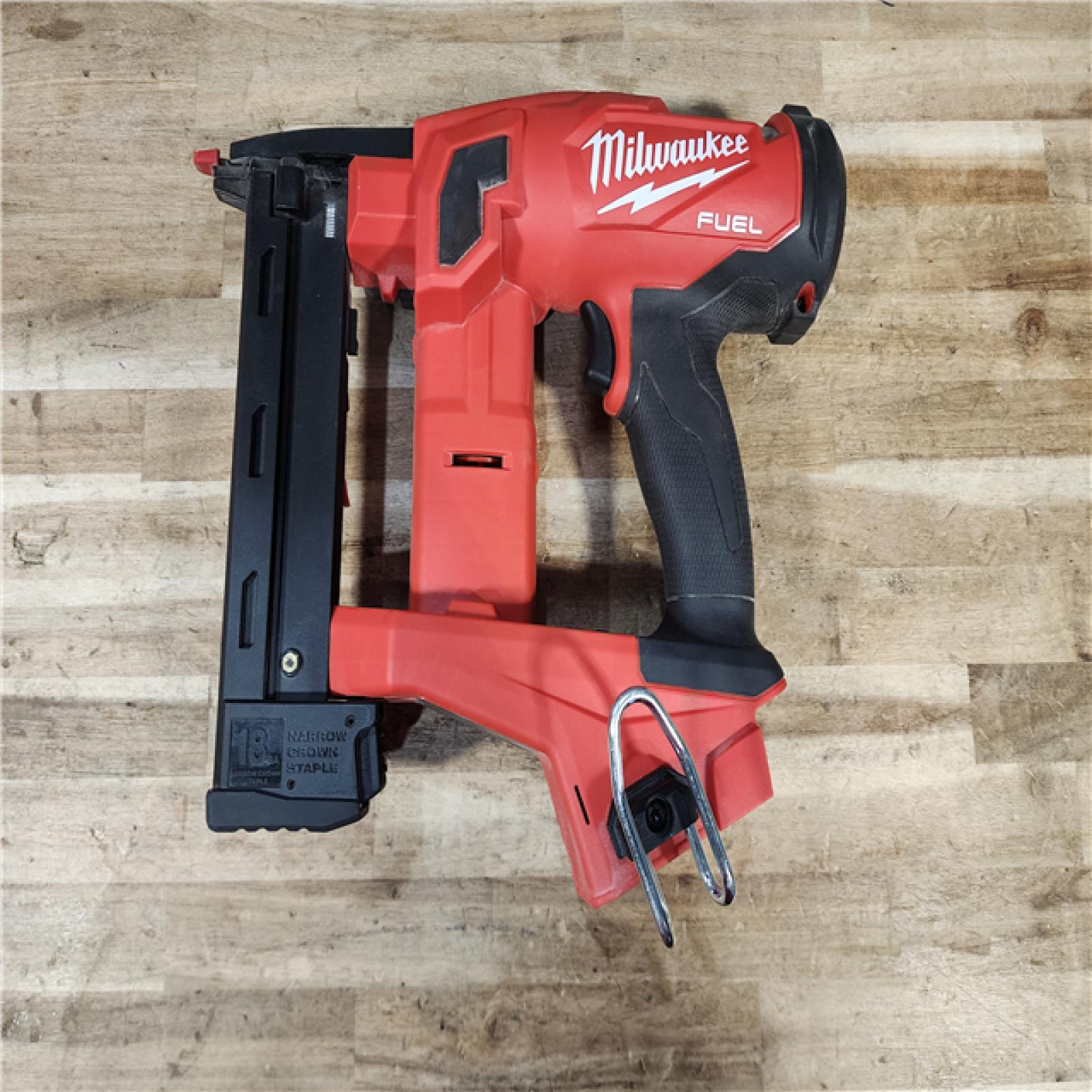 HOUSTON LOCATION - AS-IS Milwaukee FUEL 18-Volt Lithium-Ion Brushless Cordless 18-Gauge 1/4 in. Narrow Crown Stapler (Tool-Only)