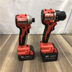 AS-IS Milwaukee 18-Volt Lithium-Ion Brushless Cordless Compact Hammer Drill/Impact Combo Kit
