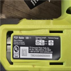 AS-IS RYOBI ONE+ 18V 18-Gauge Cordless AirStrike Brad Nailer (Tool Only)