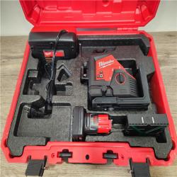 Phoenix Location Milwaukee M12 12-Volt Lithium-Ion Cordless Green 250 ft. 3-Plane Laser Level Kit with One 4.0 Ah Battery, Charger and Case 3632-21