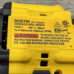 AS-IS DEWALT Atomic 20V Lithium-Ion Cordless Compact 1/2 in. Drill/Driver Kit