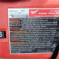 HOUSTON LOCATION - AS-IS Milwaukee M18 FUEL 18V Lithium-Ion Cordless Brushless 6-1/2 in. Plunge Cut Track Saw (Tool-Only)