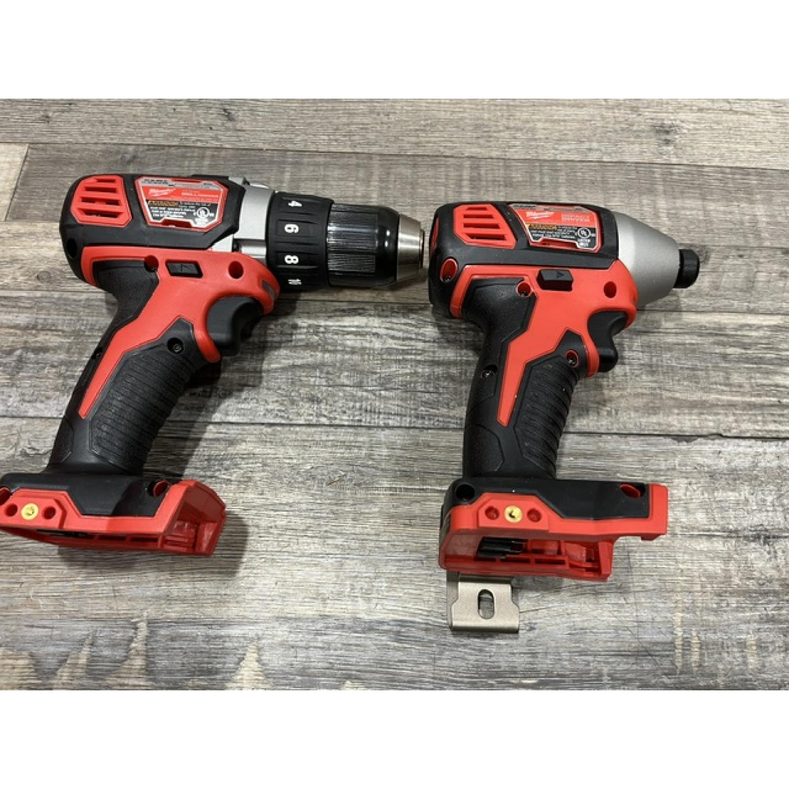 AS-IS Milwaukee 18V Lithium-Ion Cordless Drill Driver/Impact Driver Combo Kit