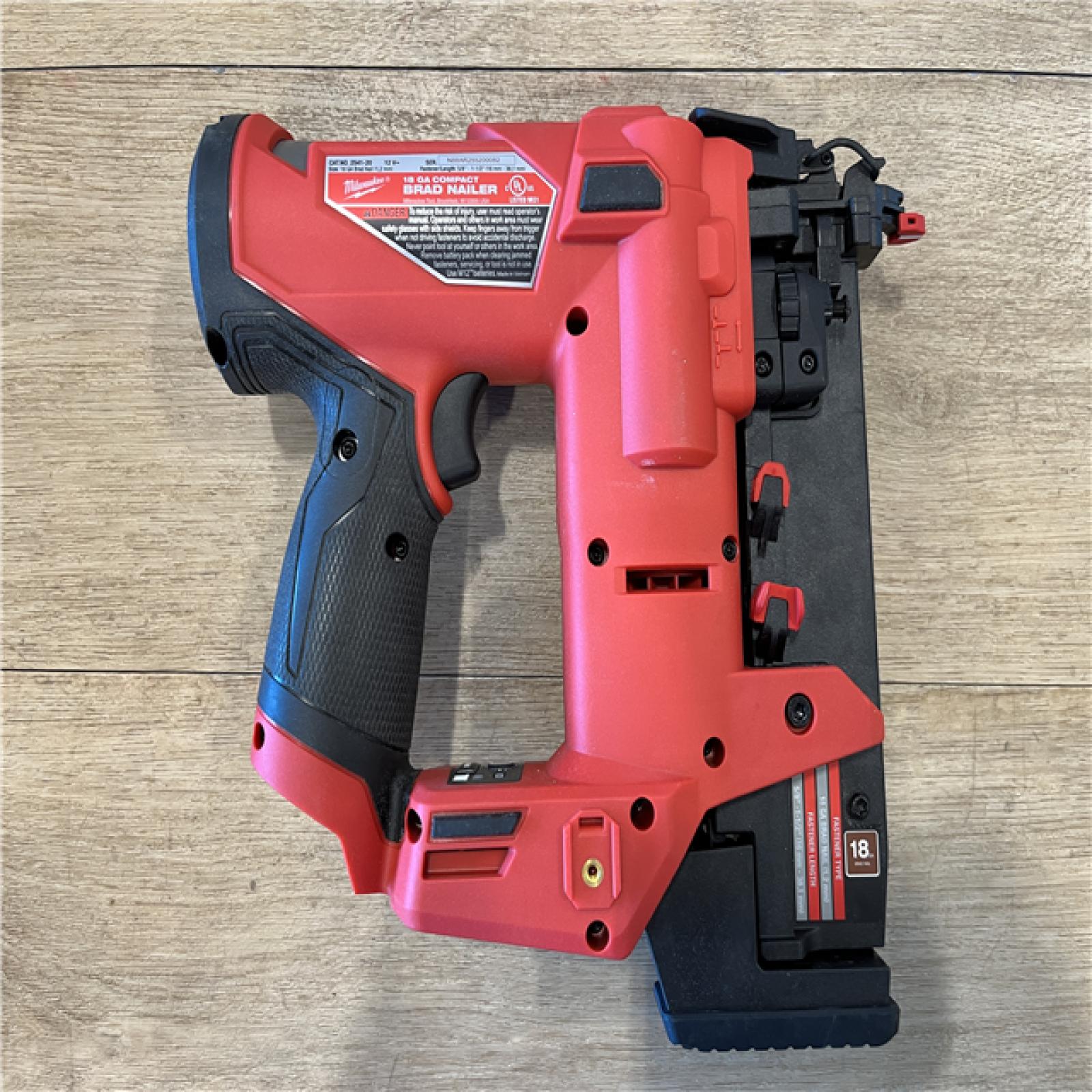 AS-IS Milwaukee FUEL 12-Volt Lithium-Ion Brushless Cordless 18-Gauge 1-1/2 in. Compact Brad Nailer (Tool Only)