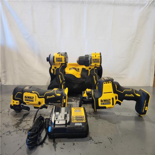 AS-IS- DeWalt 20V MAX ATOMIC Cordless Brushless 4-Tool Combo Kit