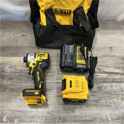 AS-IS DEWALT 20-Volt Maximum XR Lithium-Ion Cordless Brushless 1/4 in. 3-Speed Impact Driver Kit