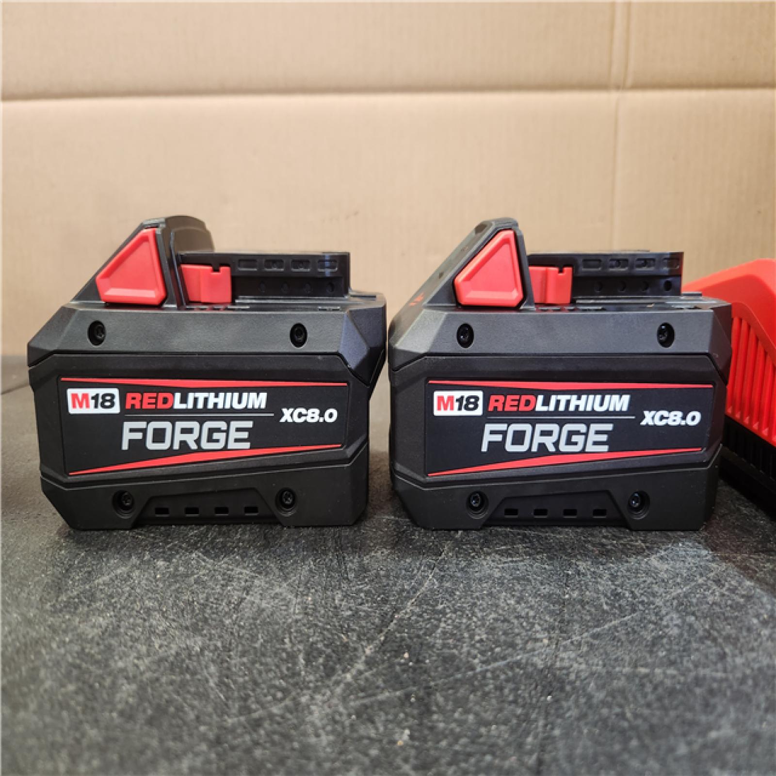 Phoenix NEW Milwaukee M18 18-Volt Lith-Ion Redlithium FORGE Starter Kit w/ 8. 0Ah Battery & Rapid Charger w/ 5.0 Ah Battery
