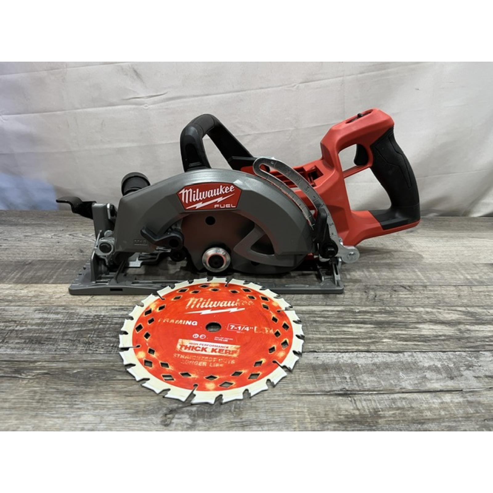 AS-IS Milwaukee FUEL 18V Lithium-Ion Cordless 7-1/4 in. Rear Handle Circular Saw (Tool-Only)