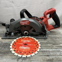 AS-IS Milwaukee FUEL 18V Lithium-Ion Cordless 7-1/4 in. Rear Handle Circular Saw (Tool-Only)