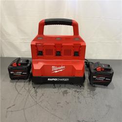 AS-IS - Milwaukee 18V Lithium-Ion REDLITHIUM FORGE Starter Kit (PACKOUT 6-Port Rapid Charger)