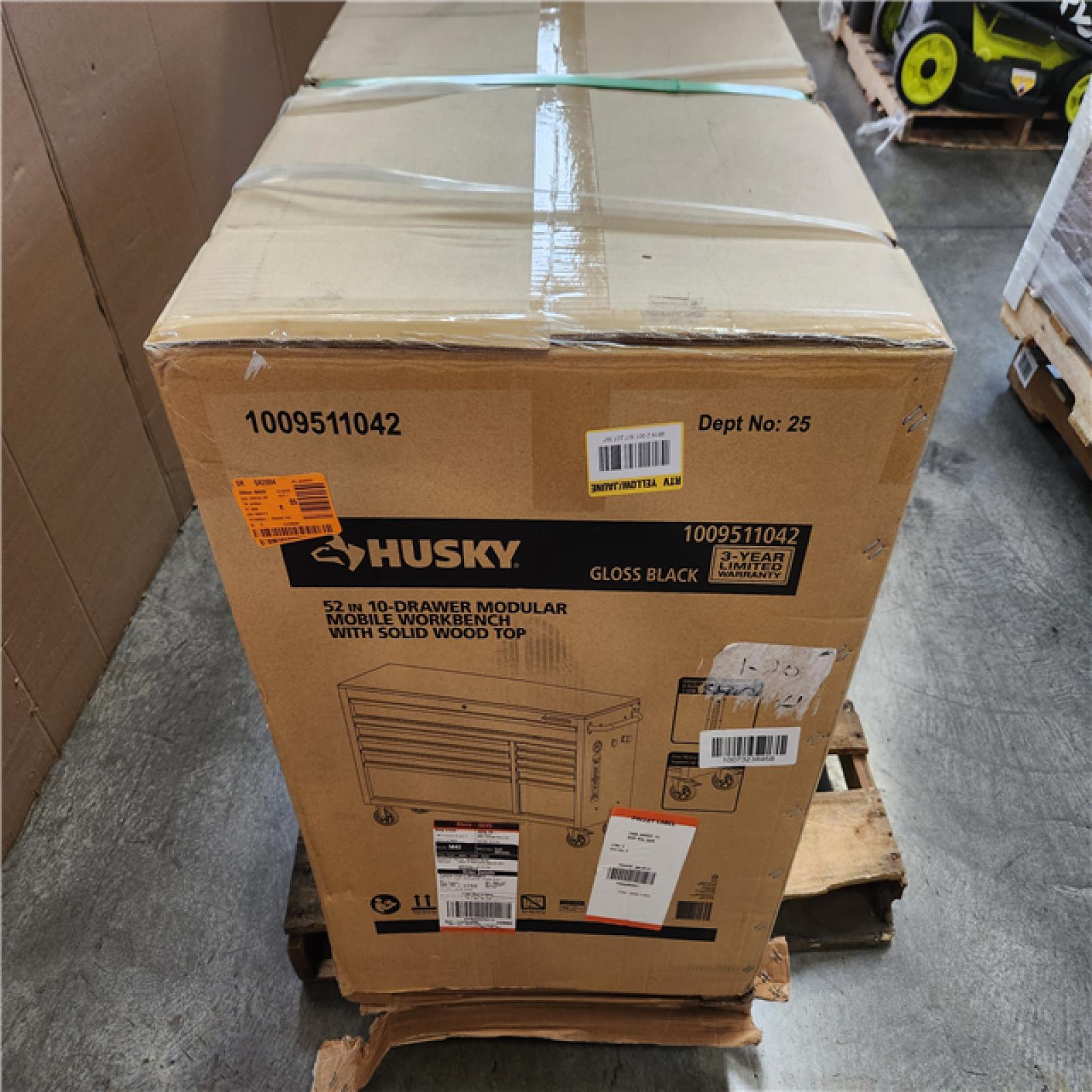 Phoenix NEW Husky Modular Tool Storage 52 in. W x 20 in. D Standard Duty Black Mobile Workbench Cabinet