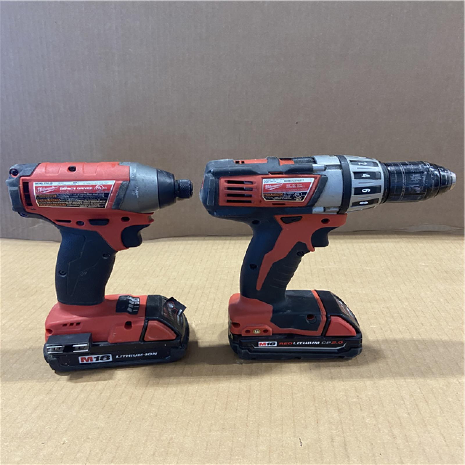 AS-IS MILWAUKEE M18 18-Volt Lithium-Ion Brushless Cordless FUEL Combo Kit (5-Tool) with 2-Batteries  1-Charger  and Tool Bag