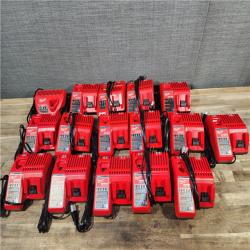 HOUSTON LOCATION - AS-IS MILWAUKEE BATTERY CHARGER PACK QTY - 16