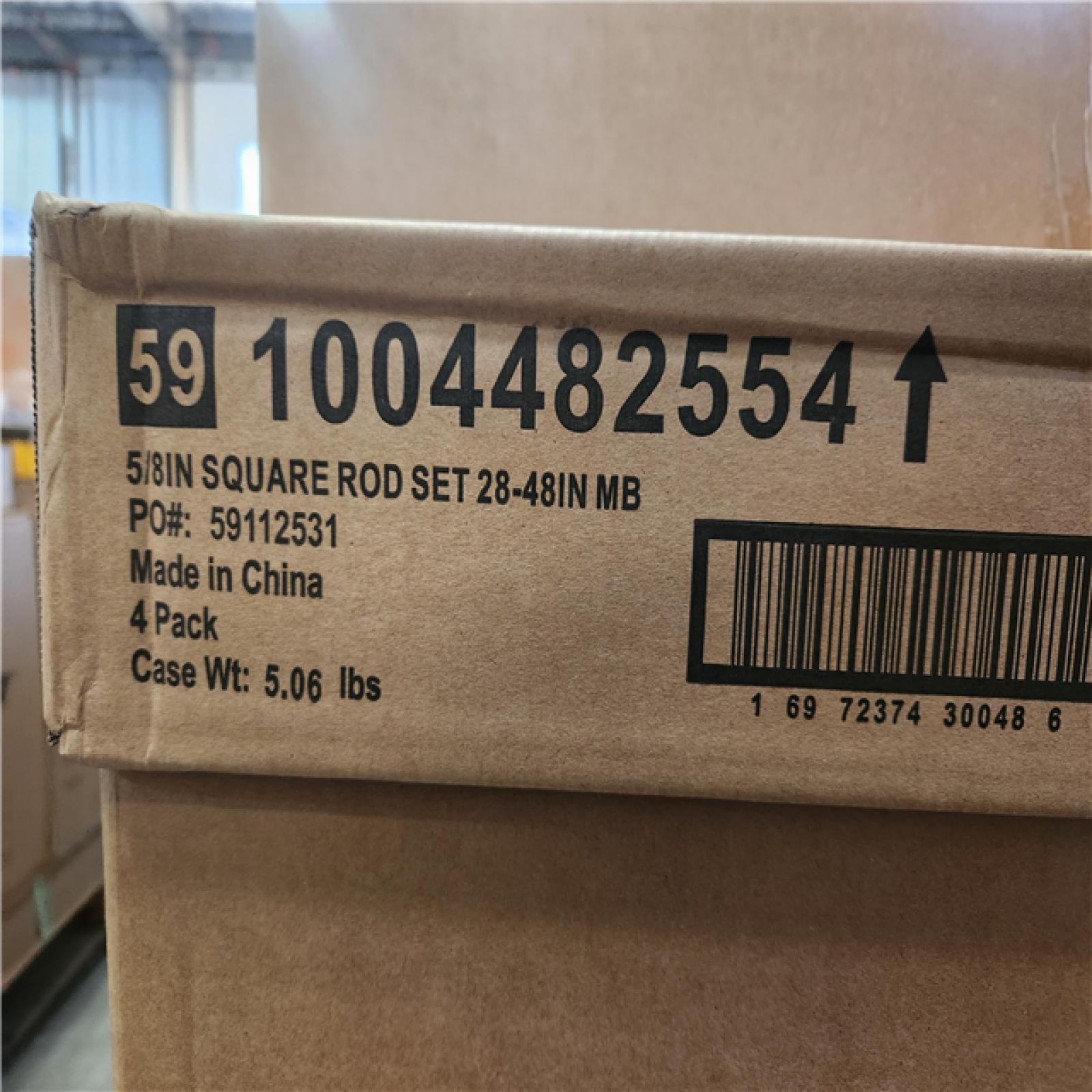 Phoenix NEW StyleWell 28 in. - 48 in. Adjustable Telescoping 5/8 in. Single Curtain Rod Kit in White with Ball Finials Pallet (60-Boxes)