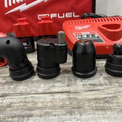 AS-IS Milwaukee  FUEL 12V Lithium-Ion Brushless Cordless 4-in-1 Installation 3/8 in. Drill Driver Kit