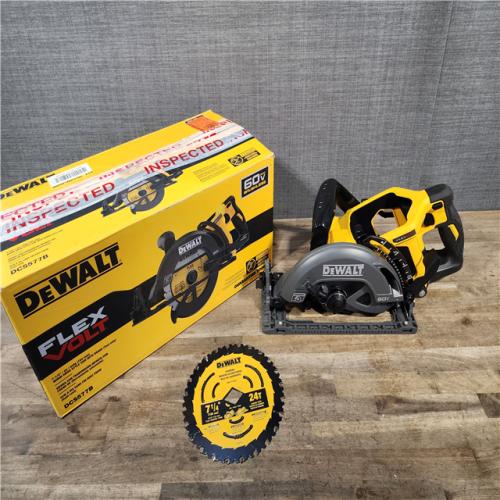HOUSTON LOCATION - AS-IS (APPEARS LIKE NEW) DEWALT FLEXVOLT 60V MAX Cordless Brushless 7-1/4 in. Wormdrive Style Circular Saw (Tool Only)