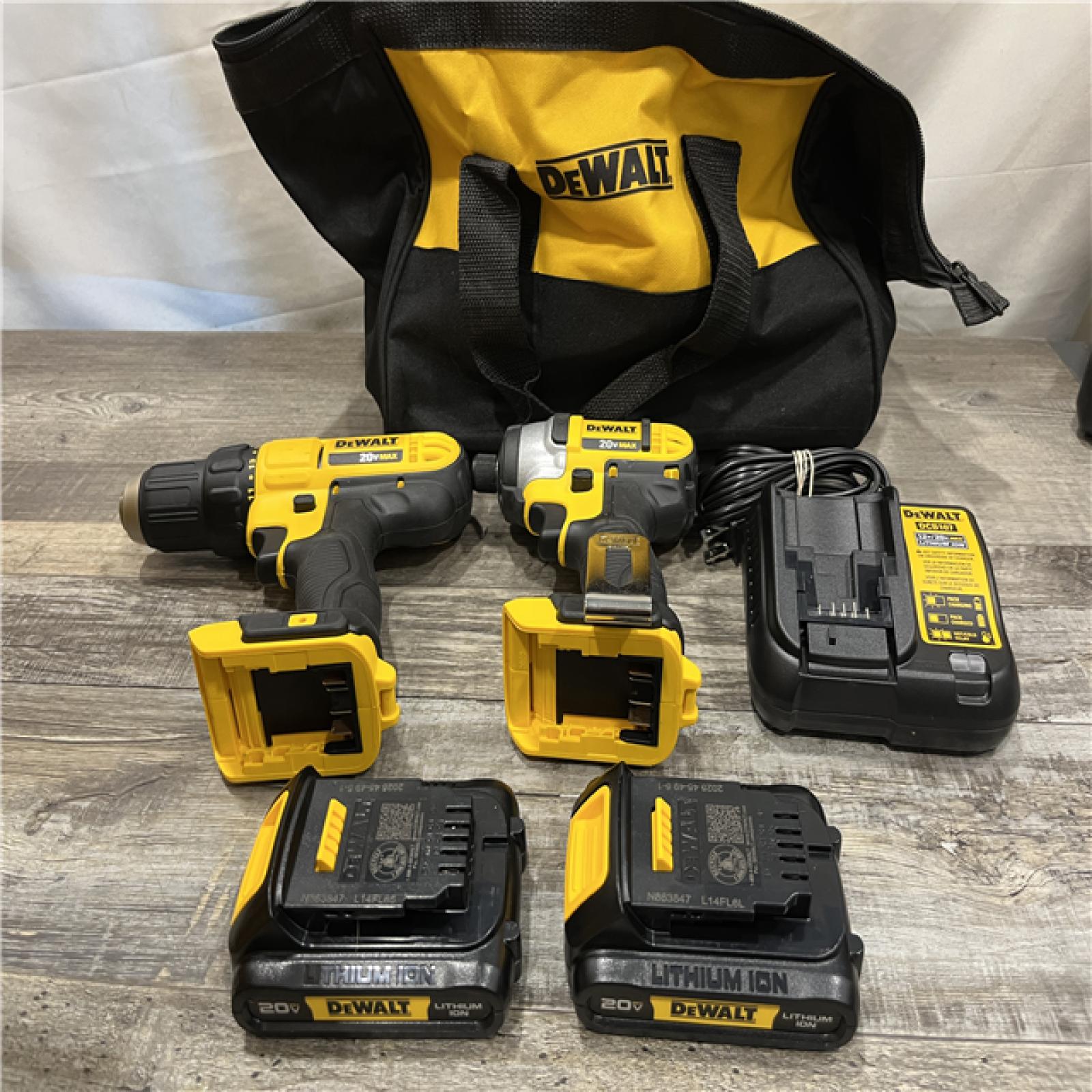AS-IS DEWALT 20V MAX Cordless Drill/Impact 2 Tool Combo Kit