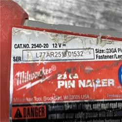 AS-IS Milwaukee 12-Volt 23-Gauge Lithium-Ion Cordless Pin Nailer (Tool-Only)