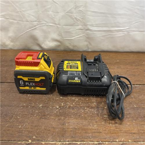 AS-IS DEWALT FLEXVOLT 20V/60V MAX Lithium-Ion 6.0Ah Battery Pack with 6 Amp Output Charger