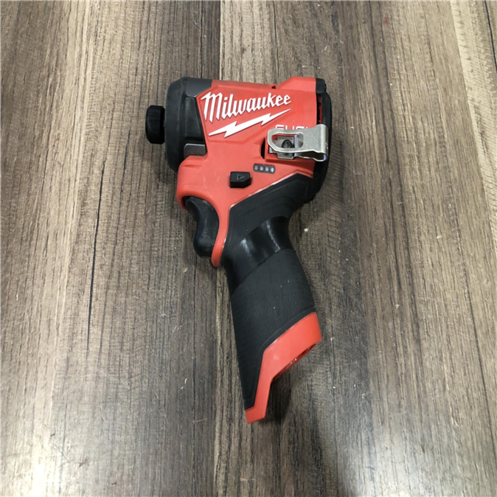 AS-IS Milwaukee FUEL 12V Lithium-Ion Brushless Cordless 1/4 in. Hex Impact Driver (Tool-Only)