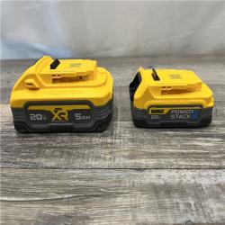AS-IS DEWALT 20V MAX XR POWERSTACK Lithium-Ion Battery Starter Kit with 5.0Ah and 1.7Ah Batteries and Charger