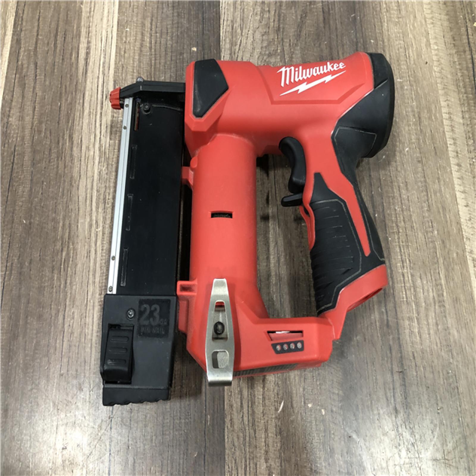 AS-IS Milwaukee 12-Volt 23-Gauge Lithium-Ion Cordless Pin Nailer (Tool-Only)