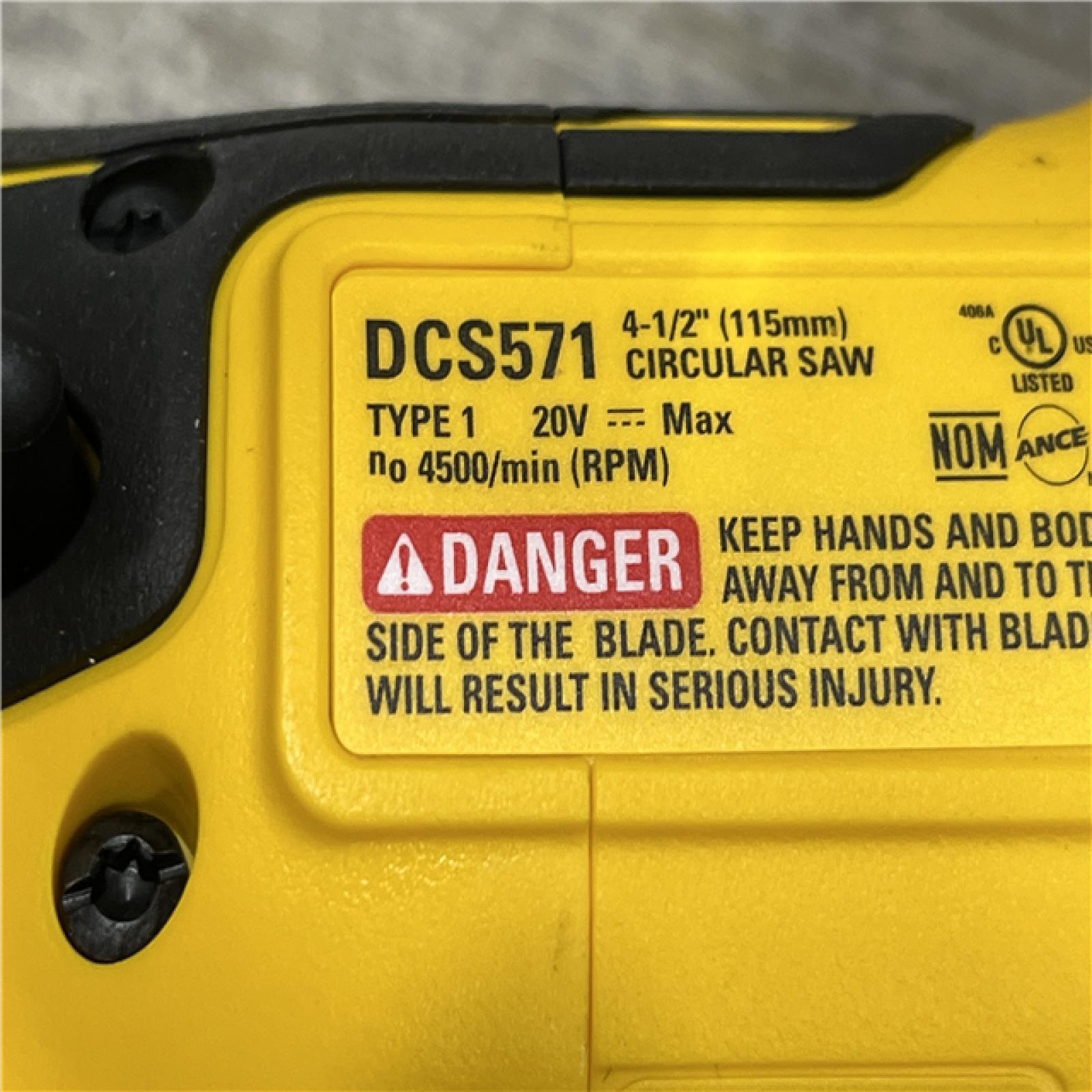 AS-IS DEWALT ATOMIC 20V MAX Cordless Brushless 4-1/2 in. Circular Saw (Tool Only)