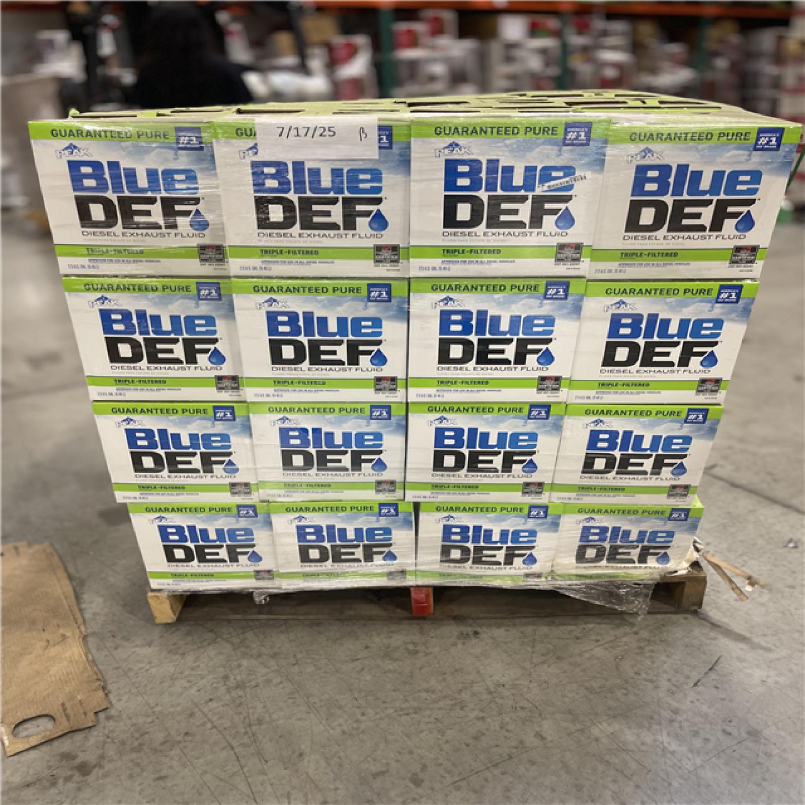 DALLAS LOCATION - BlueDEF 2.5 Gal. Diesel Exhaust Fluid (DEF) PALLET-(80 UNITS)