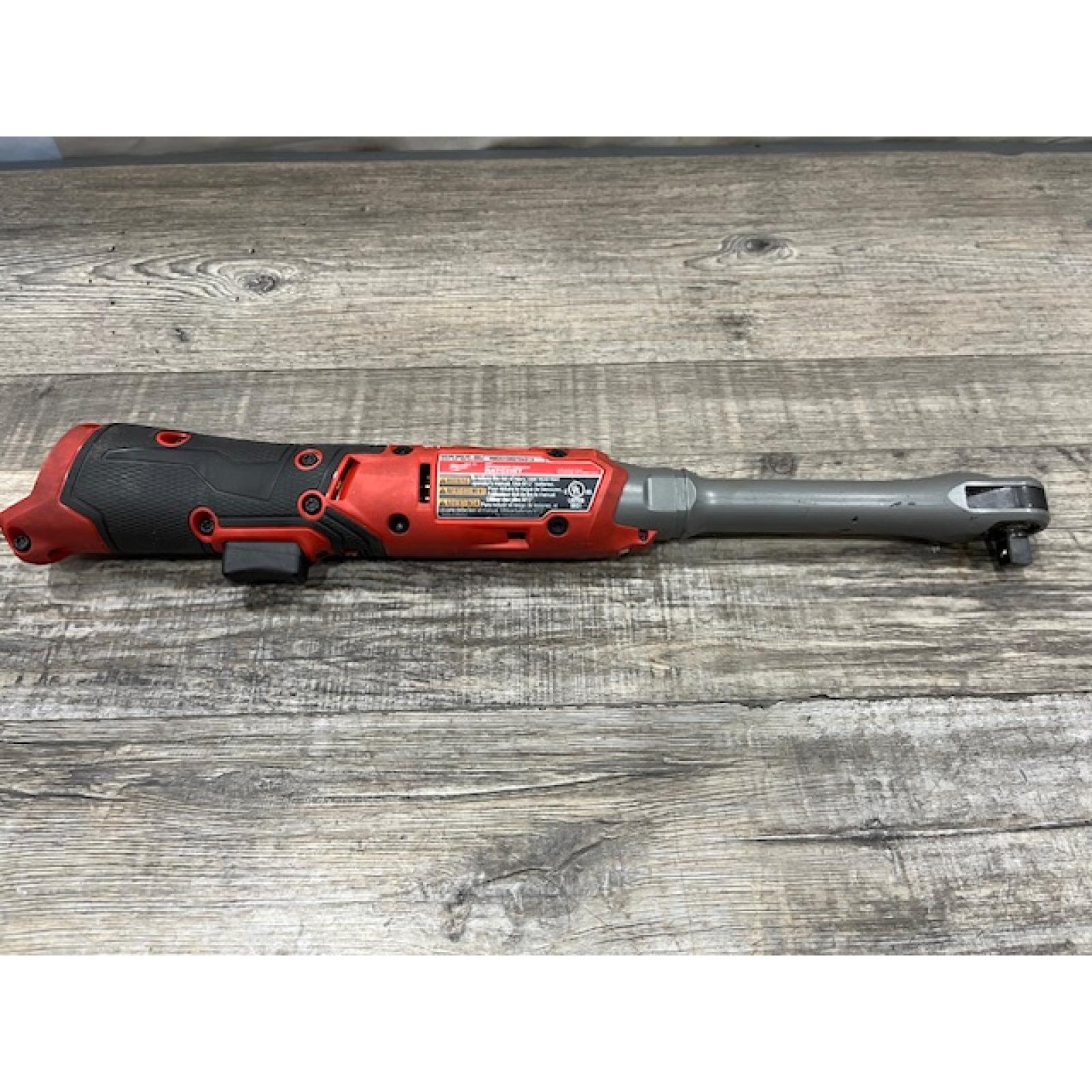 AS-IS Milwaukee FUEL 12V Lithium Ion Brushless 3/8 in. Drive Extended Reach Cordless Ratchet (Tool-Only)