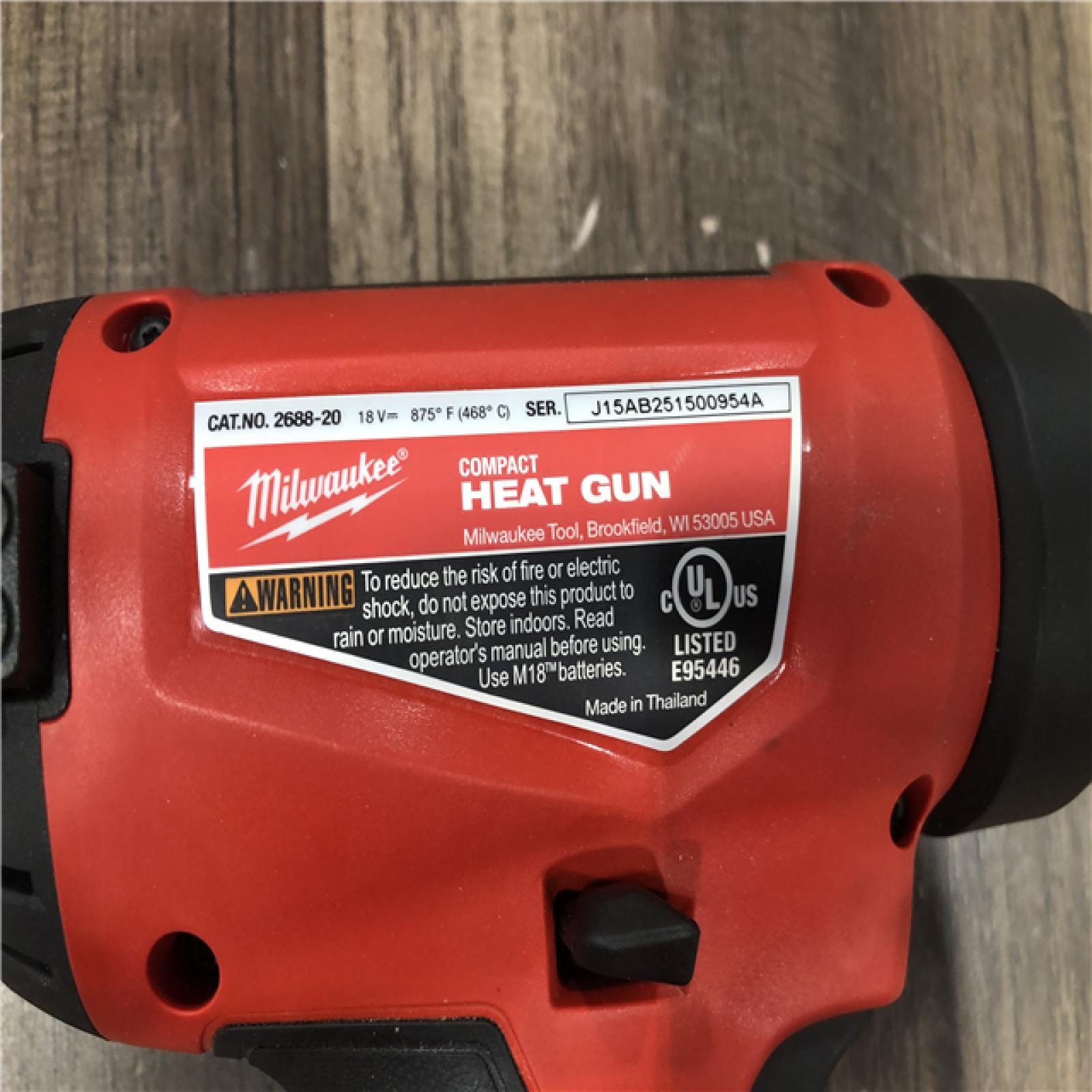 AS-IS Milwaukee 18V Lithium-Ion Cordless Compact Heat Gun (Tool-Only)