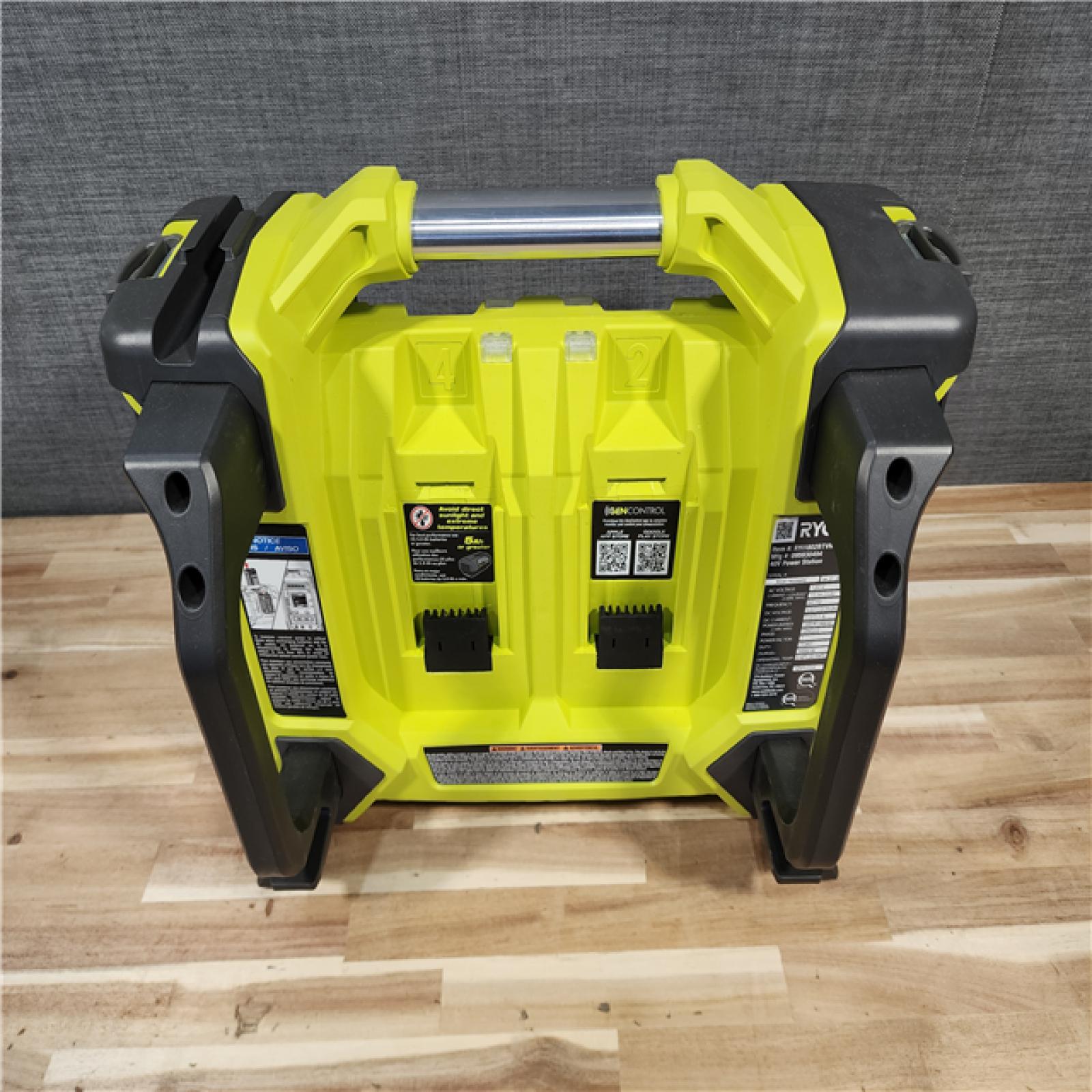 HOUSTON LOCATION - AS-IS RYOBI 40V 1800-Watt Portable Battery Power Station Inverter Generator and 4-Port Charger with (2) 6.0 Ah Batteries