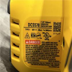 AS-IS DEWALT FLEXVOLT 60V MAX Cordless Brushless 7-1/4 in. Circular Saw with Brake (Tool Only)