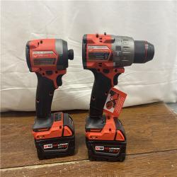 AS-IS MILWAUKEE M18 FUEL 18V Lithium-Ion Brushless Cordless Hammer Drill and Impact Driver Combo Kit (2-Tool) with 2 Batteries