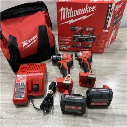 AS-IS Milwaukee 18V Lithium-Ion Brushless Cordless Compact Drill/Impact Combo Kit