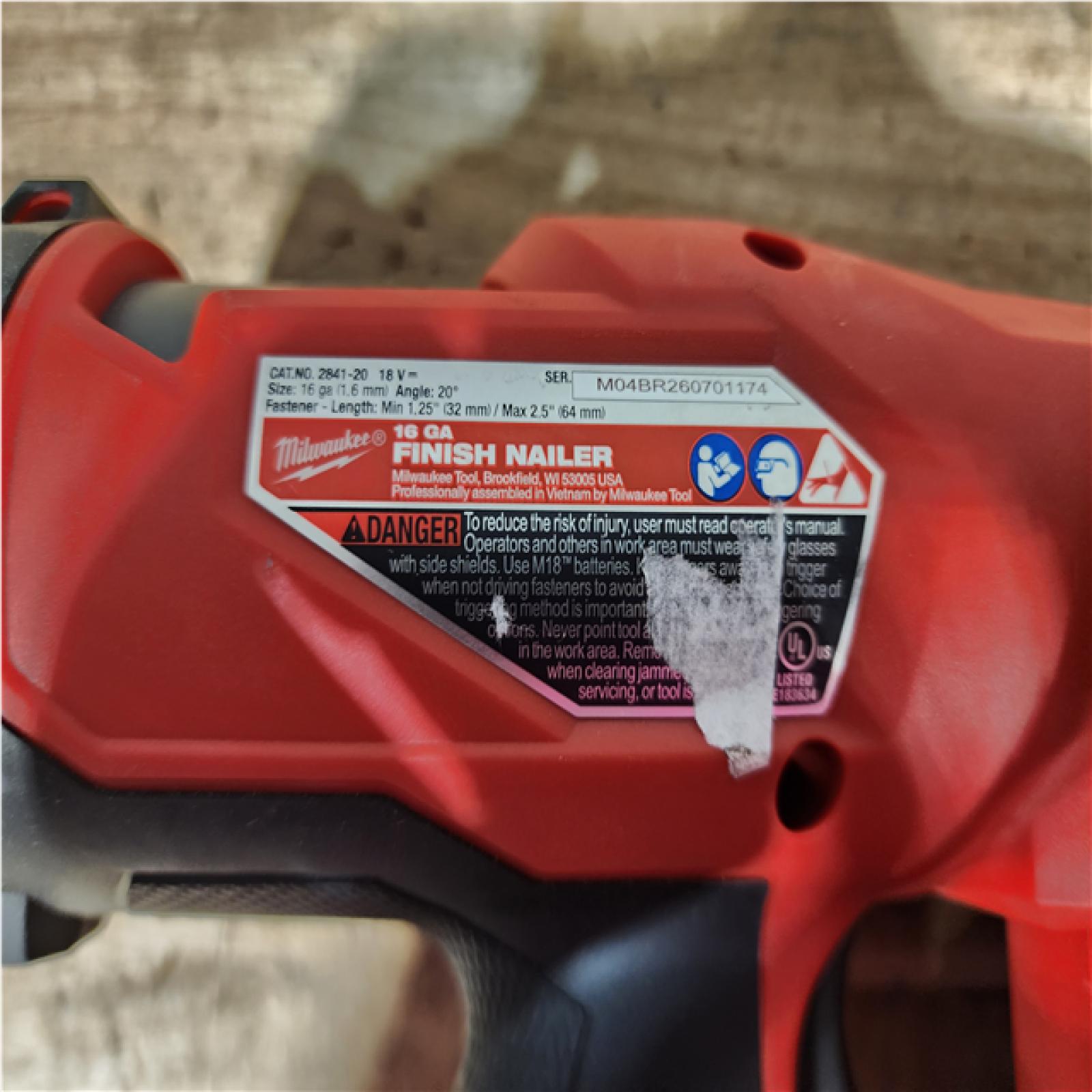 HOUSTON LOCATION - AS - IS Milwaukee FUEL 18-Volt Lithium-Ion Brushless Cordless Gen II 16-Gauge Angled Finish Nailer (Tool-Only)
