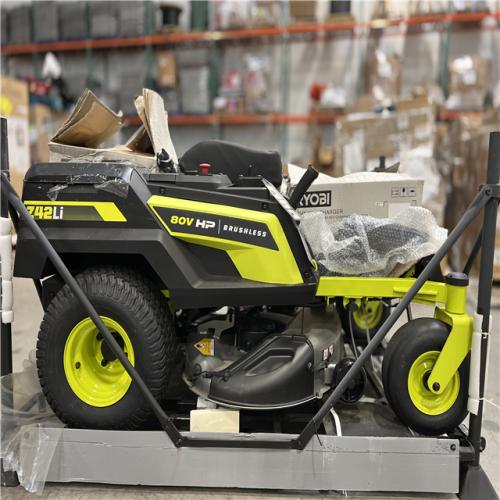 DALLAS LOCATION- AS-IS - RYOBI 80V HP Brushless 42 in. Battery Electric Cordless Zero Turn Riding Mower