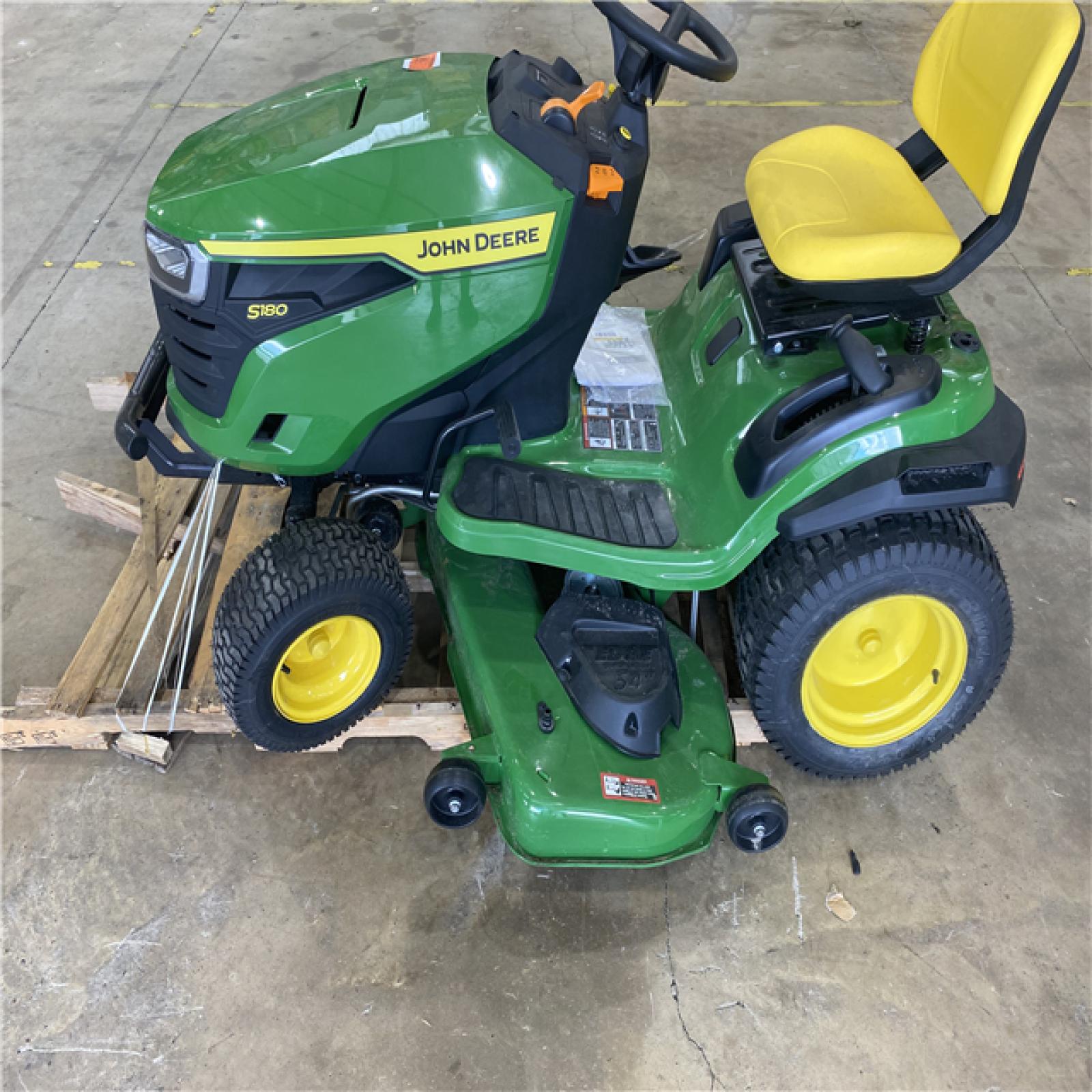 Houston Location - AS-IS Outdoor Power Equipment JOHN DEERE S180 SIT DOWN MOWER