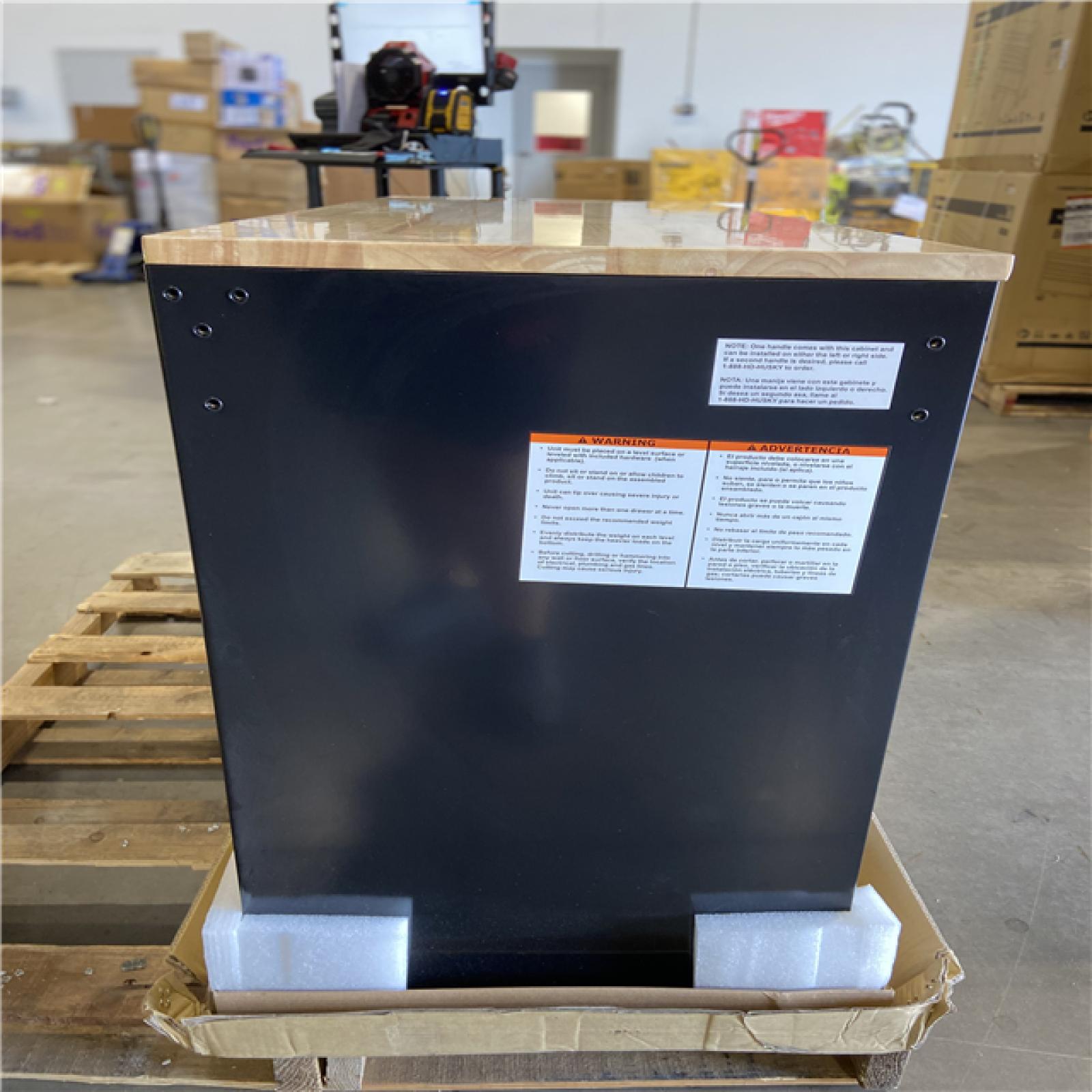 DALLAS LOCATION - Husky Modular Tool Storage 52 in. W x 20 in. D Standard Duty Black Mobile Workbench Cabinet