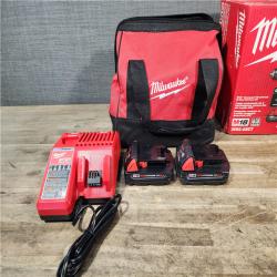 HOUSTON LOCATION - AS-IS Milwaukee M18 18V Lithium-Ion Brushless Cordless Compact Drill/Impact Combo Kit (2-Tool) W/(2) 2.0 Ah Batteries  Charger & Bag