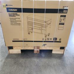 Phoenix NEW Husky Heavy Duty 61 in. W x 23 in. D 15-Drawer Matte Gray Mobile Workbench Cabinet with Solid Wood Top